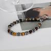 Handmade Tiger Eye Gemstone Bracelets Daily Men Bead Bracelet Luxury Stainless Steel Anti Turnish Jewelry  ALN25122807