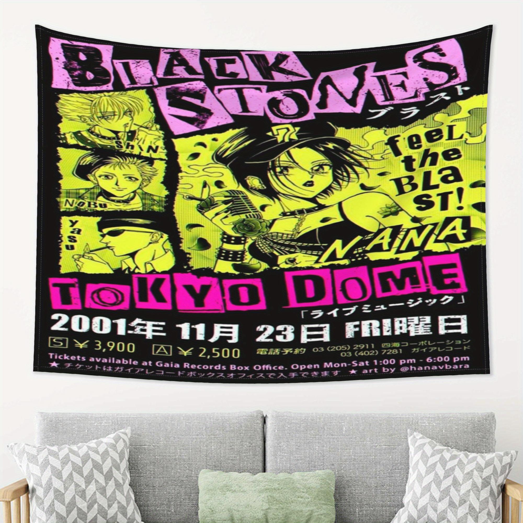 Blackstone Tokyo Dome Concert Tapestry Celebrating Nana Manga with Vibrant Artworks Perfect for Home Decor 74x94cm(29x37in)