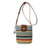 Rainbow Striped Woven Bucket Bag Women'S Summer Seaside Beach Bag Ethnic Style Shoulder Messenger Bag