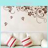 Beautiful Butterfly Vine Flower Vinyl Wall Decals Featuring Stylish Plant Theme For Home Enhancement