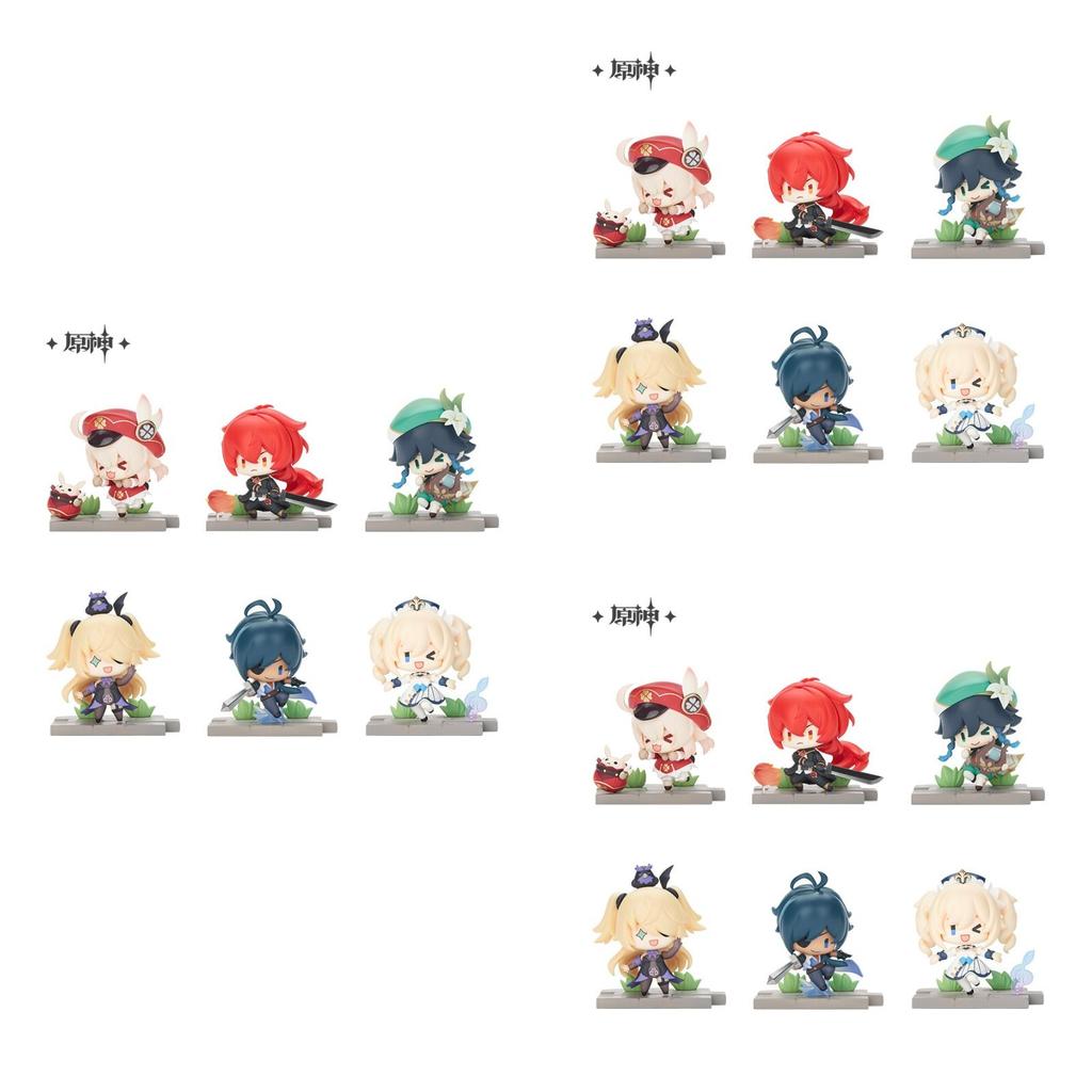 Realistic And Lifelike Genshin Impact Q Version Pvc Doll Miniature Figures Set Ornaments