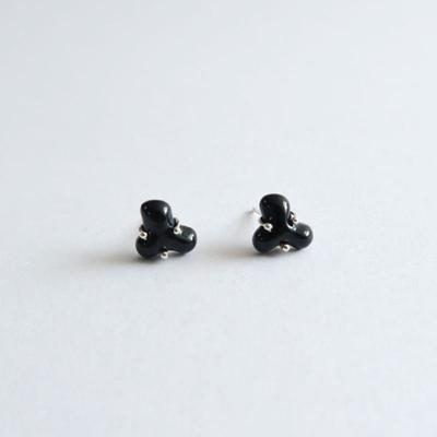 Silver 925 Flower Stone Earring [DOL Pebble]