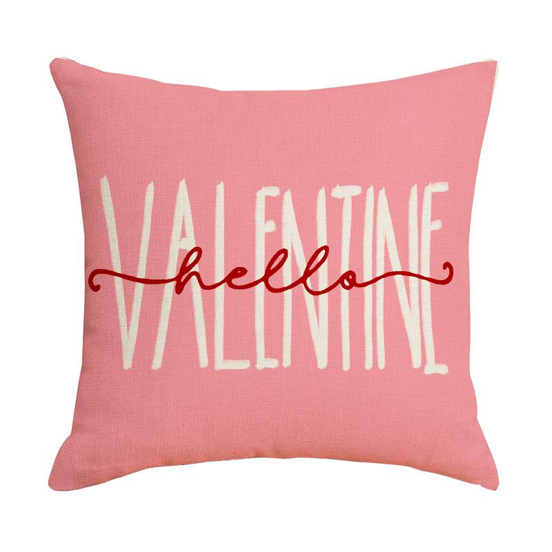 Valentine's Day Pillowcase Spring Farmhouse Decoration Red Pink Truck Love My Heart Home Sofa Decoration Decoration