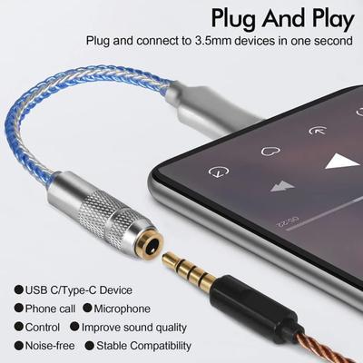 3.5mm Headphone Amplifier USB Type C CX31993 HiFi DAC IEM AMP Cell Phone Adapter Compact High-Fidelity Audio Interface Headset Amplifier
