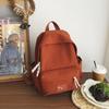 New casual simple solid color backpack large capacity junior high school student schoolbag