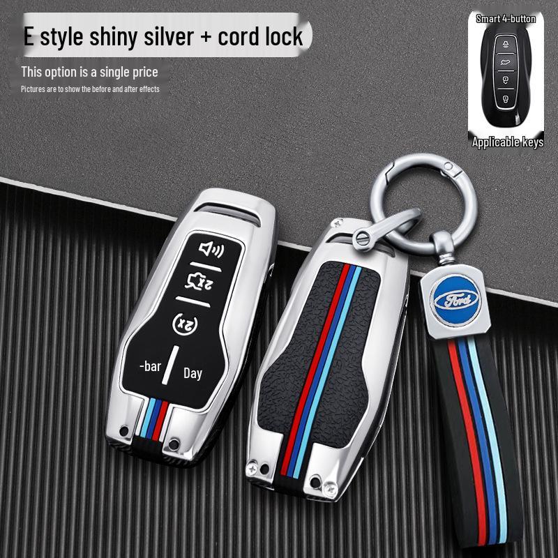 2018 Ford Taurus, Mustang, Raptor, F150, Explorer Key Case - Metal Shell with Buckle