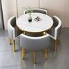 Modern Reception & Meeting Table Set: Office & Leisure Round or Square Dining Table with Chairs.