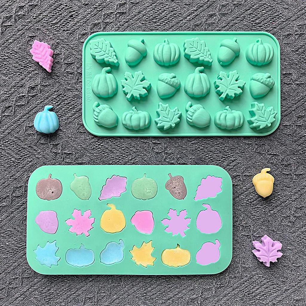 Maple Leaves Silicone Baking Molds Fall Candy Chocolate Fondant Cake Decorating Tools Thanksgiving Day Pumpkin Mold