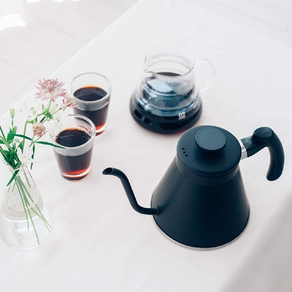 HARIO V60 Drip Kettle Gas and IH 800ml Matte Made in Fit, Compatible, Capacity, Black, Japan, Gift, Present, VKF-120-MB