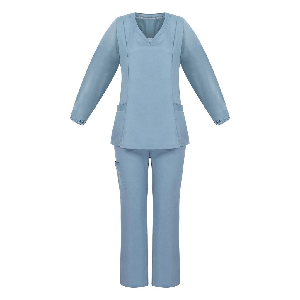 Autumn Winter Long Sleeve Scrub Suit Set Surgical & Isolation Gown Workwear