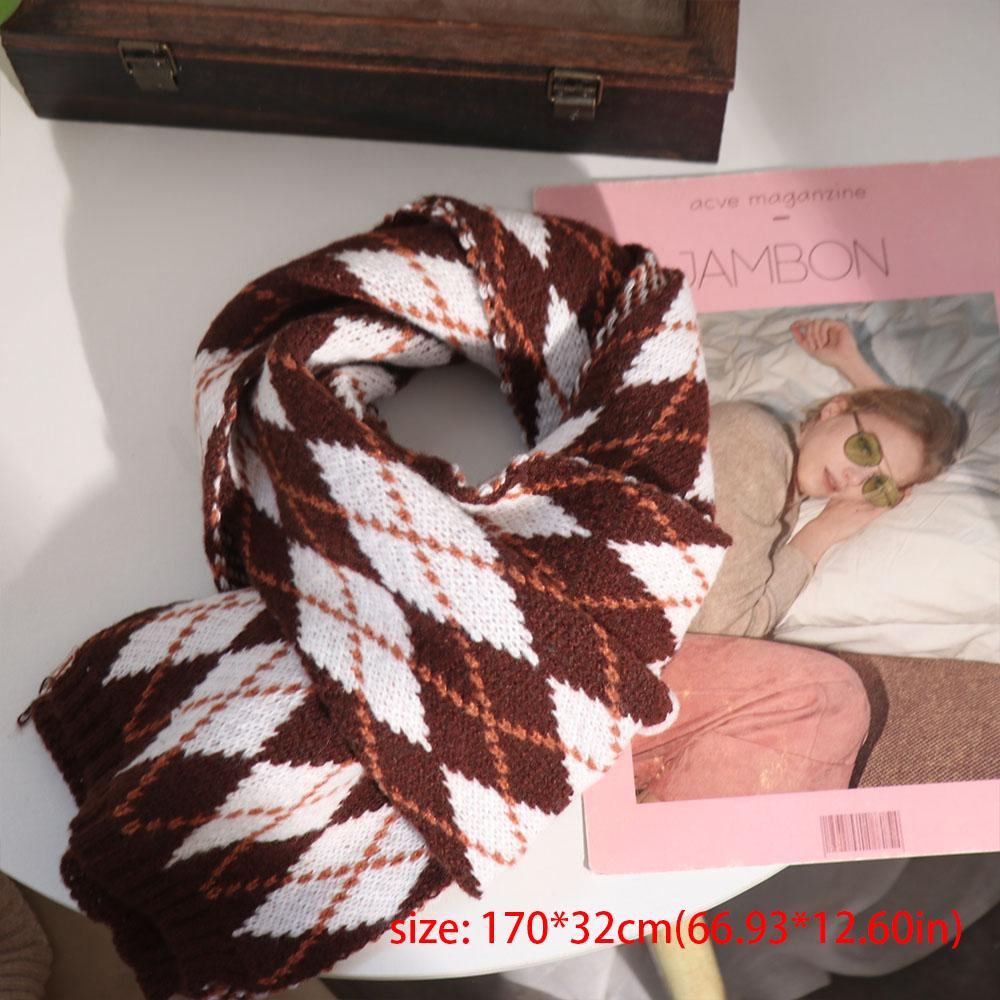 Plaid  Check Scarf Korean Style Winter Cashmere Shawl Fashion Y2K Checkered Scarf  Unisex