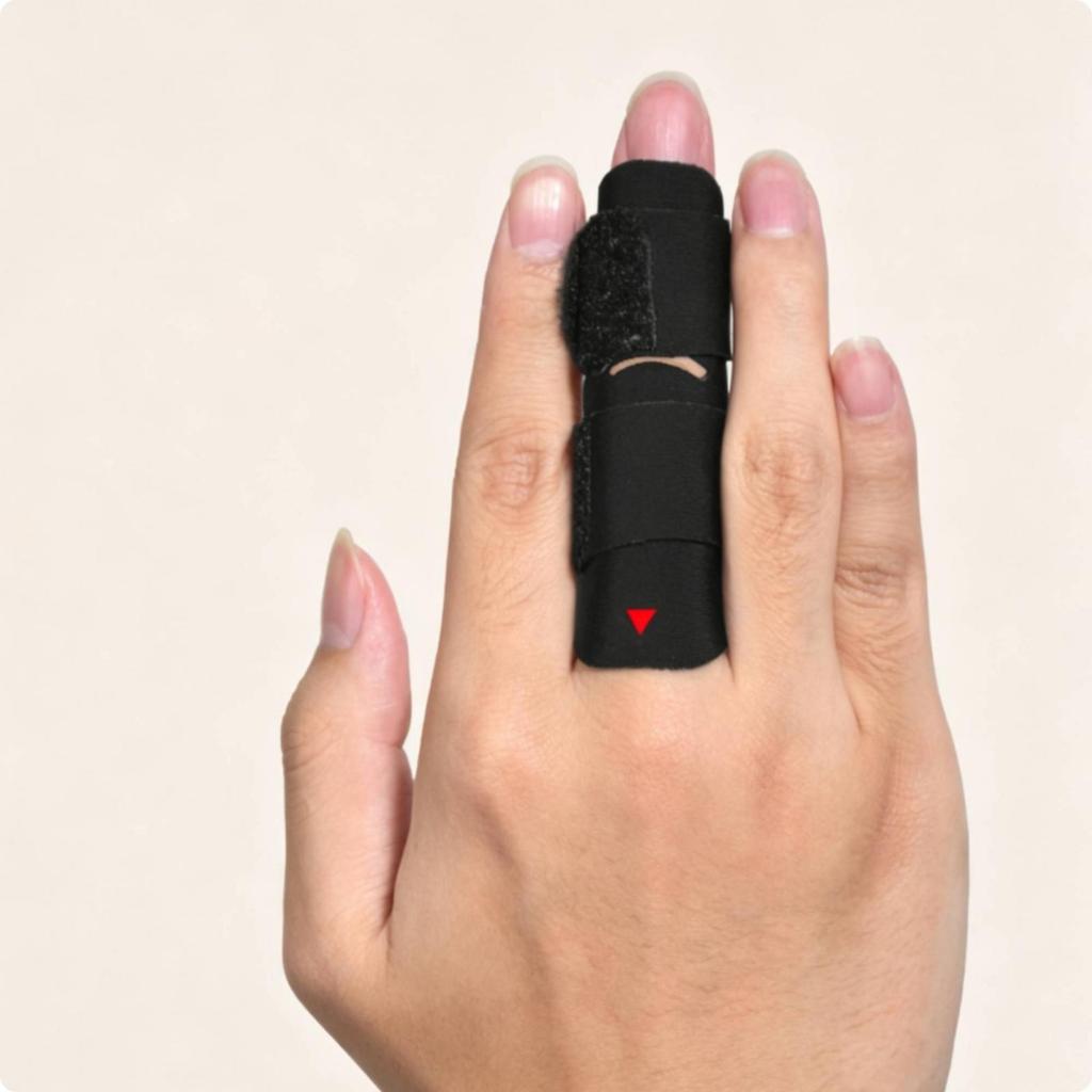Finger Support Brace Flexible Wrap with Hook-and-Loop Low-Visibility
