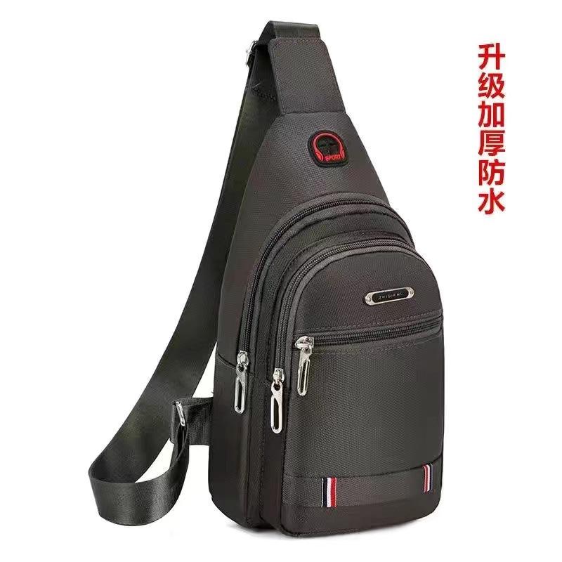 2024 New Waterproof And Wear-Resistant Men'S Trendy Chest Bag Single Shoulder Crossbody Bag Men'S Chest Casual Backpack