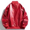 Leather Jacket Men's Large Size Spring and Autumn Loose Retro Fat Plus Size Teen Fat Work Jacket