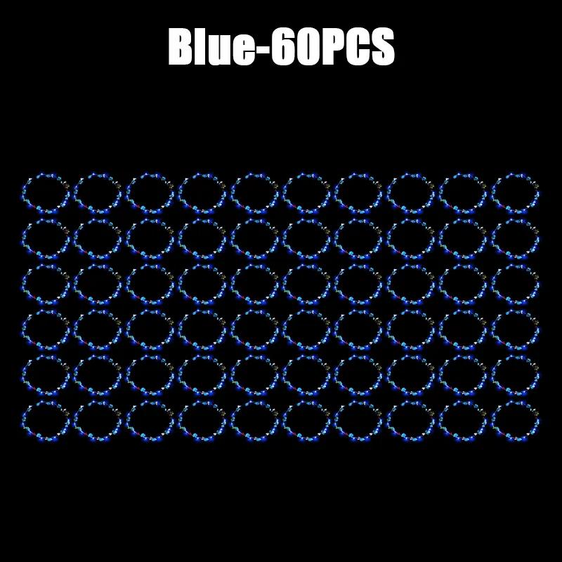 10/60Pcs Light Up Flower Headband LED Flower Hair Crown Glowing Floral Wreath Crowns Birthday Wedding Christmas Decoration 2024