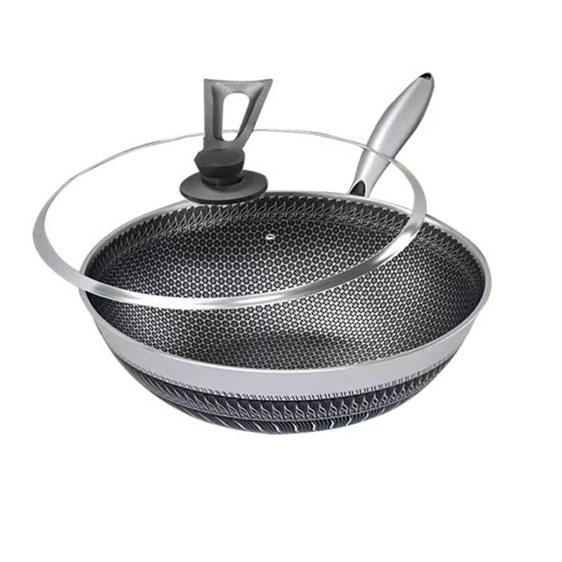 

Shangheng 32cm 316L Stainless Steel Honeycomb Wok