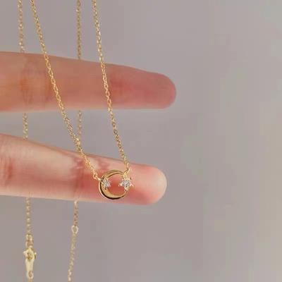 S925 Sterling Silver High-Grade Diamond-Studded Necklace Women's Special-Interest Design XINGX Pendant Clavicle Chain Necklace