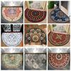 Boho Half Round Doormat Floral Pattern Floor Mat High Quality Welcome Rugs  Indoor Outdoor