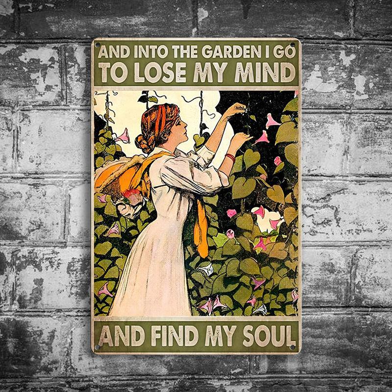 20CM Pastoral Life Artistic Conception Wall Hanging Painting Outdoor Wall Decoration Photography Props Iron Art Old Iron Painting