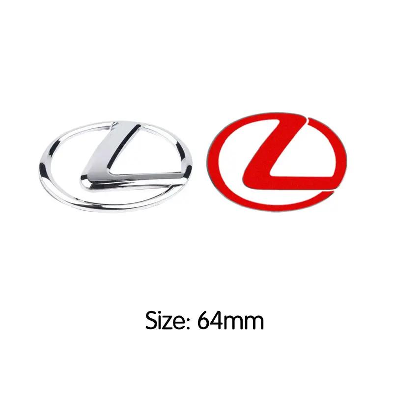 Adesivos de metal de alto padrão com processo galvanizado para o logotipo do volante 64mm 77mm para Lexus ES240 ES250 IS250 LX460 RX270 RX300 RX350