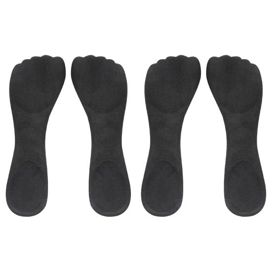 2 Paar High-Heels-Einlegesohlen, selbstklebend, schmerzlindernd, verhindern das Verrutschen der Füße, 3/4-Einsatzkissen für High Heels