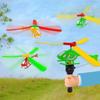 Classic Outdoor Game Handle Pull Line Helicopter Draw Rope Take-Off Small Plane Interactive Educational Toys Children'S Gift
