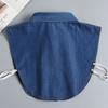 Detachable Denim Fake Collar for Women Button Down Half Shirt Blouse Mock Collar Removable Shirt Collar Accessory