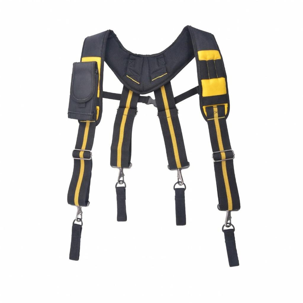 Crossed Shoulder Tool Harness Long-Lasting Construction Work Belt Suspender