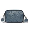Leather Fashion Women's Bag New Diamond Square Bag First Layer Cowhide Woven Shoulder Bag Messenger Bag Women