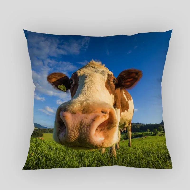 Animals Cow Pillow Cover Customize Pillowcase Modern Home Decorative Pillow Case For Living Room 45X45cm,40X40cm
