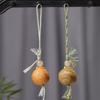 Sandalwood Cute Cartoon Chestnut Garlic Pendant Phone Strap Keychain