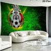 Mexico National Football Team Wall Tapestry Aesthetic Wall Hanging Printed Fabric Blanket Decorative Tapestries for Bedroom Living Room Home Decor