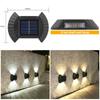 1Pcs Outdoor Solar Lampe LED Solar Licht Wall Street Licht Lampe Solar Powered Sonnenlicht 8 LED Lampe Garten Dekorative LM