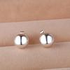Classic   Copper 8mm 10MM Beads Studs Earrings for Women Fashion Elegant Christmas Gifts Wedding Party Jewelry