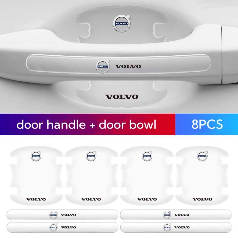For Volvo Car Door Bowl Handle Protector Stickers Transparent Anti-scratch Film For Volvo XC40 XC90 XC60 V40 V90 V60 V70 C40 S80