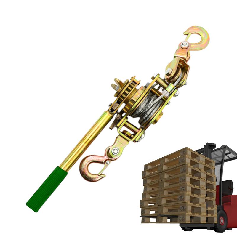 Cable Ratchet Tensioner Rope Tensioner Heavy Duty Ratcheting Lifting Pulley System Wire Ratchet Tensioner with Reinforced Gears