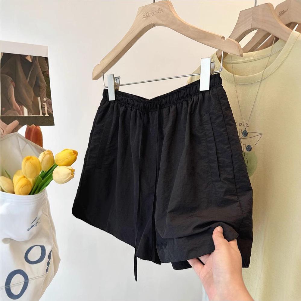 

Women s Plus Size Chic Summer Casual Split Wide-Leg Slimming Shorts 3XL серый