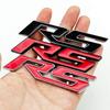 3D Metal RS Logo Badge Sticker Front Grill Emblem Rear Trunk Decal Car Accessories High-Quality Accessories are Suitable for Most Vehicle Models