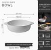 White Double-Ear Ceramic Soup Bowl, Large Noodle/Fish Basin, Anti-Scald, High-End Feel for Home Use