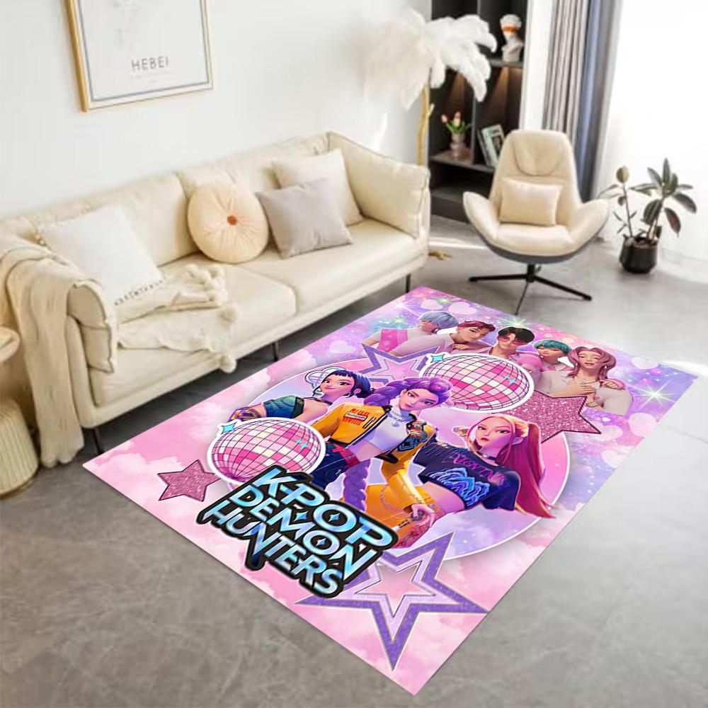 K-pop Demon Hunters Area Rug Design for Foyer Kitchen Living Rooms Dining Room Antislip Carpet Office home decor