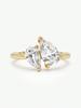 925 Silver Sparkling Water Drop Interweaving Dazzling Clear Pear Finger Rings For Women Gift Wedding Fine Jewelry