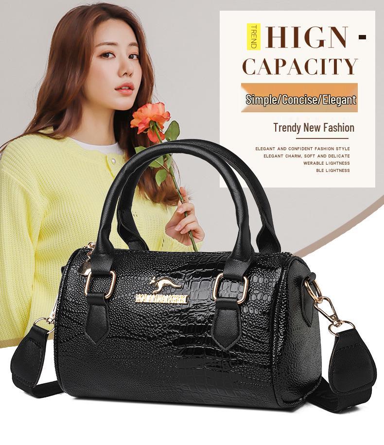 Women's 2025 Fashion Crocodile Texture Handbag: Stylish Single-Shoulder Crossbody Bag