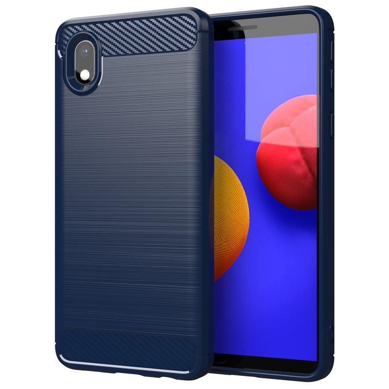 Shockproof Phone Case for Samsung A01 Core Galaxy M01 Core Carbon Fiber Cover For Galaxy A3 Core Soft Silicone Case Bumper