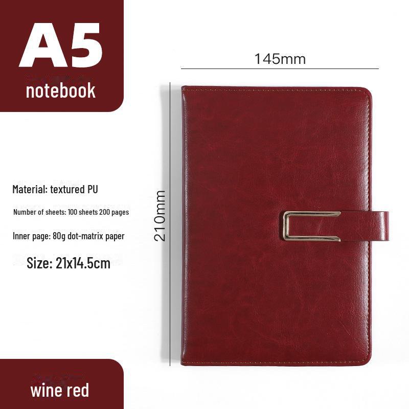 Premium Business Leather Notebook Gift Set with Custom Logo, A5/B5 Sizes, Thick Conference Notepad