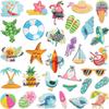 Couple Vacation Embroidery Cloth Sticker Summer Beach Patch Sticker Clothes Decoration Swimming Ring Beach Ball Computer Embroidery Stamp