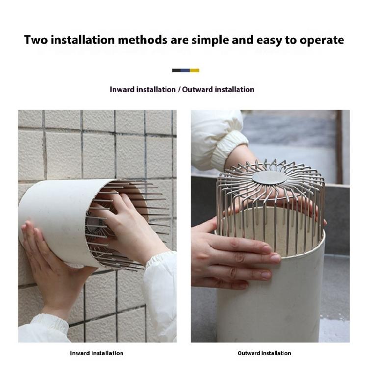 Outdoor Balcony Drainage Cover Stainless Steels Pipe Guard Leaf Debris Trap Downpipe Strainer Rain Pipe Caps Enduring