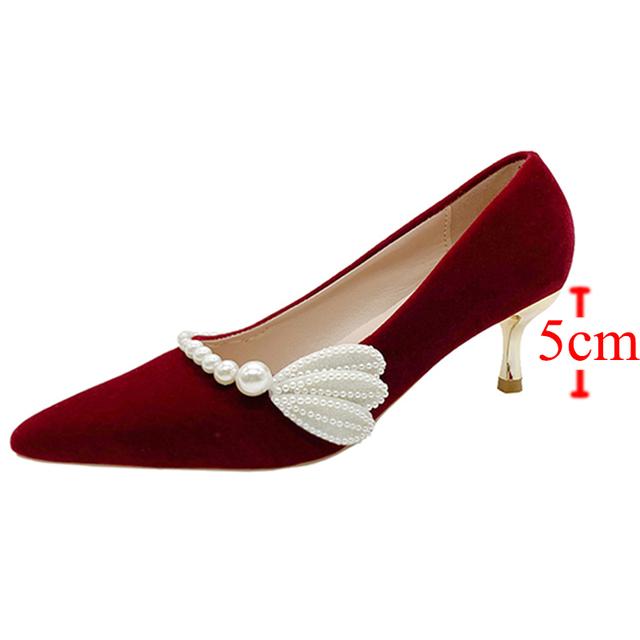 Pantofi de nuntă cu tocuri subțiri cu aripi eleganti, pantofi de mireasă, cu perle, cu toc înalt, pantofi cu toc înalt pentru femei, pantofi cu mărgele șir