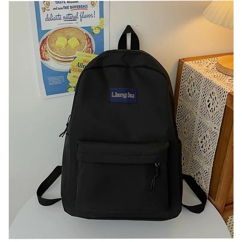 Водонепроницаемая молодежная школьная сумка из нейлона, модный рюкзак для девочек, женская сумка через плечо, школьная сумка черного цвета чёрный