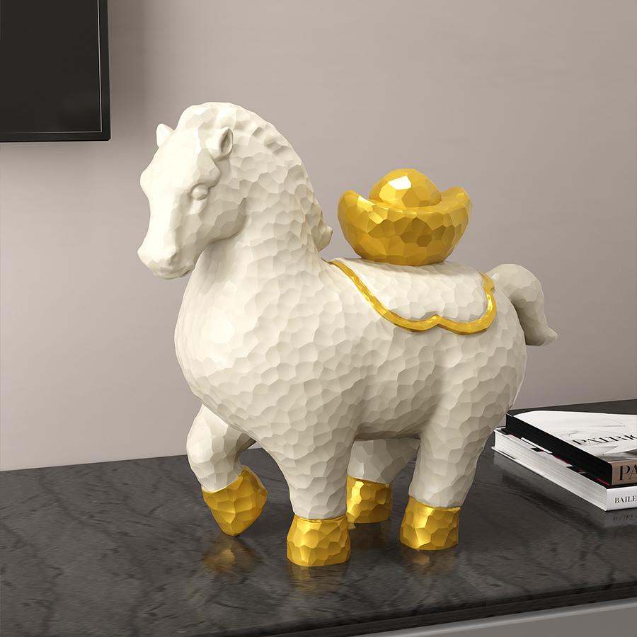 Lucky Figurines Get rich Horse sculpture Entrance Decoration Light luxury home decor Study office home decoration ornaments