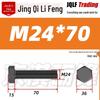 Grade 12.9 Reverse Thread Hex Bolt, M6-M24 High-Strength Blackened Hexagon Screw